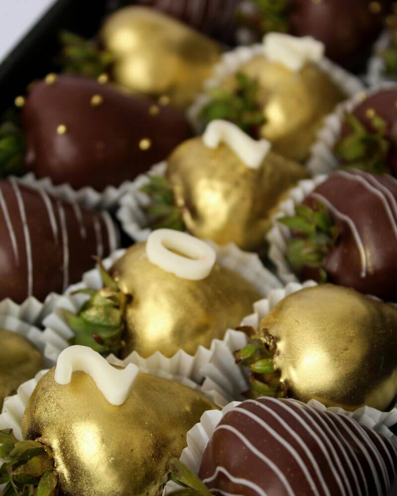 Fresas con chocolate año nuevo