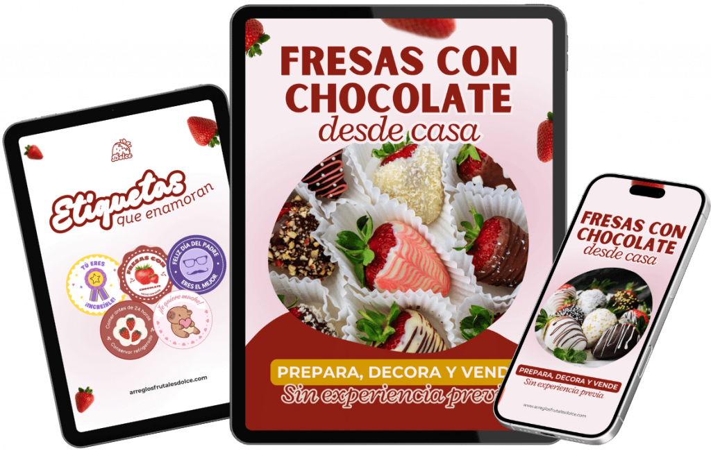 Guía de fresas con chocolate